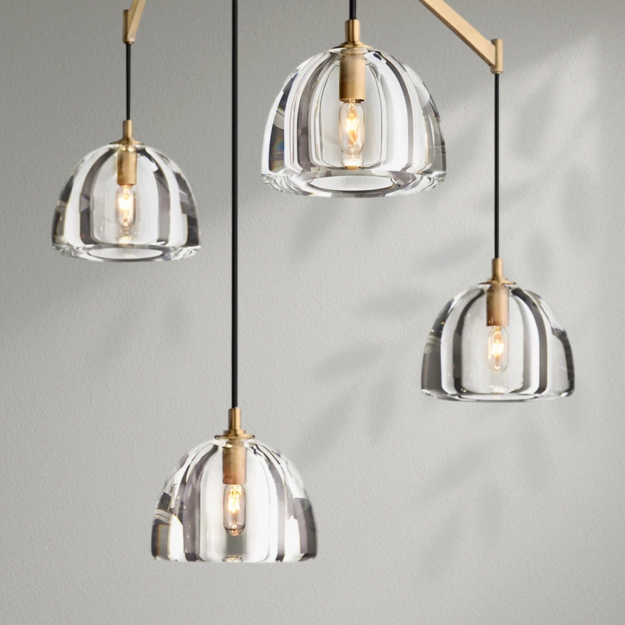 Hemispher Modern Glass Linear Chandelier