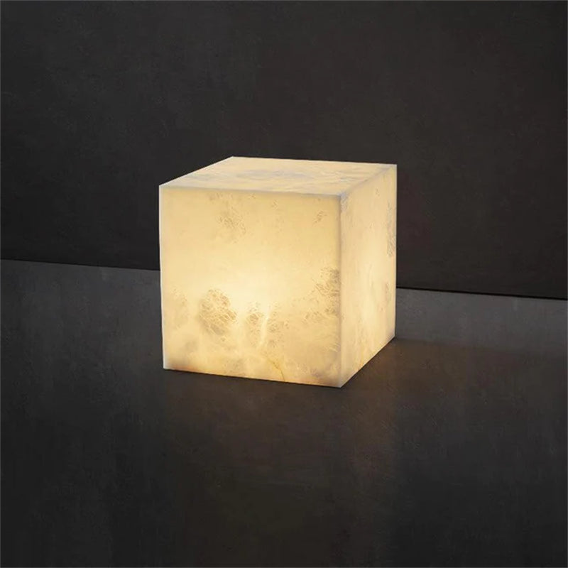 Vasilia Alabaster Cubic Pendant For Dining Table, Kitchen Island Pendant Chandeliers Luster Gaze