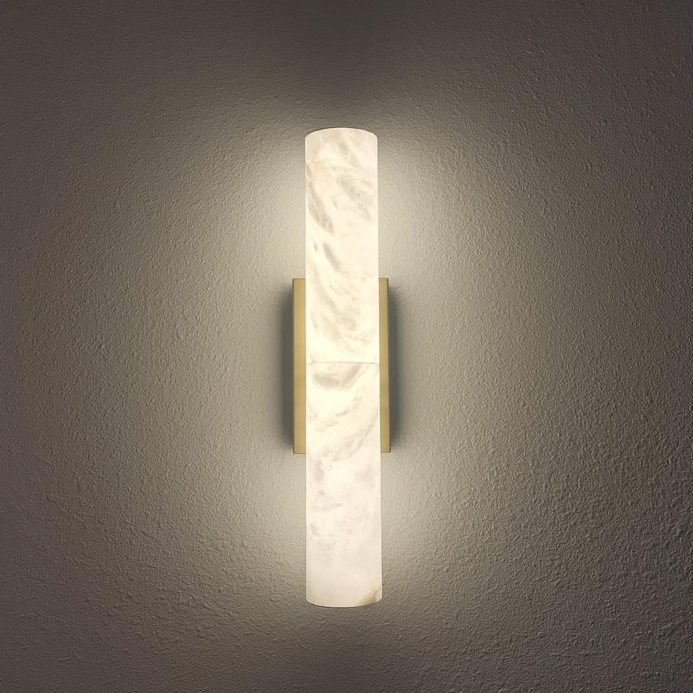 Alabaster Round Tube Wall Sconce