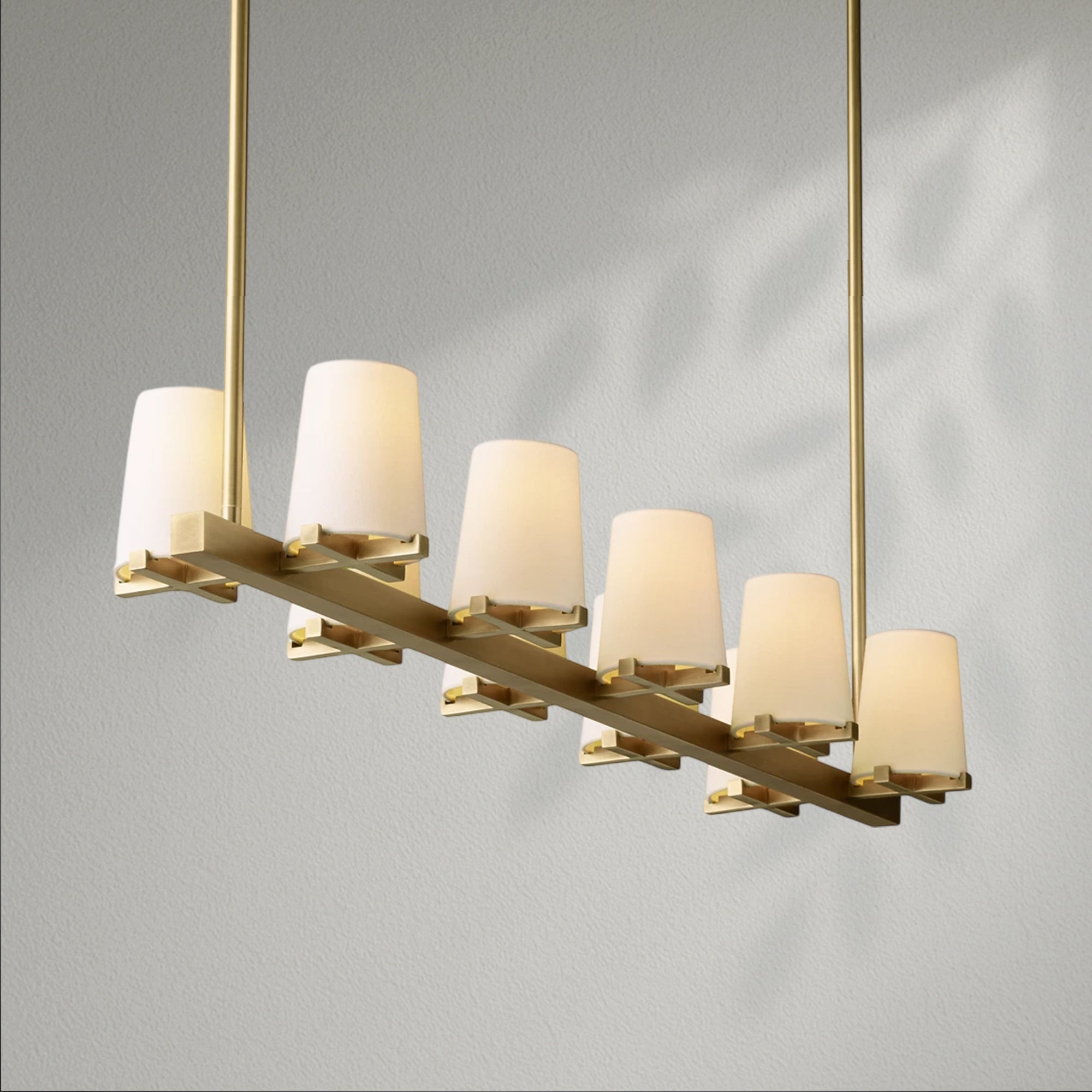 Pauillec Fabric Shade Linear Chandelier