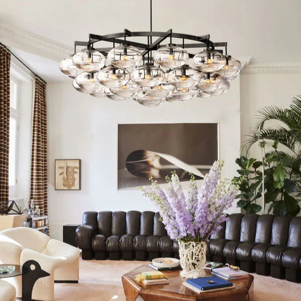 Cabrete Clear Glass Round Chandelier