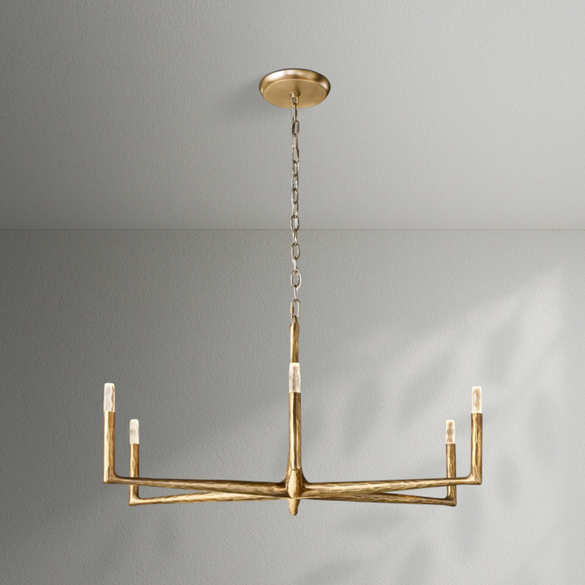 Thaddeos Forged Round Chandelier