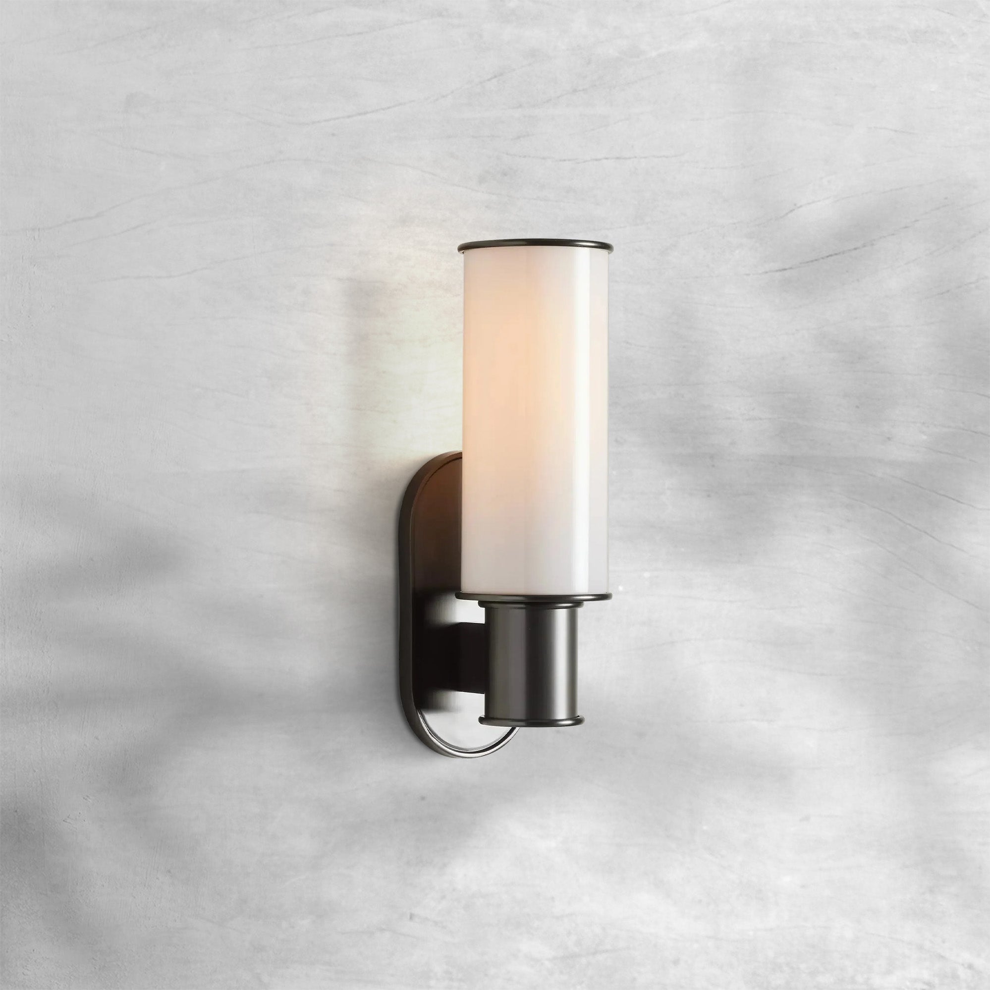 Luster Gaze Aura Milk Glass Wall Sconce - Background Shot