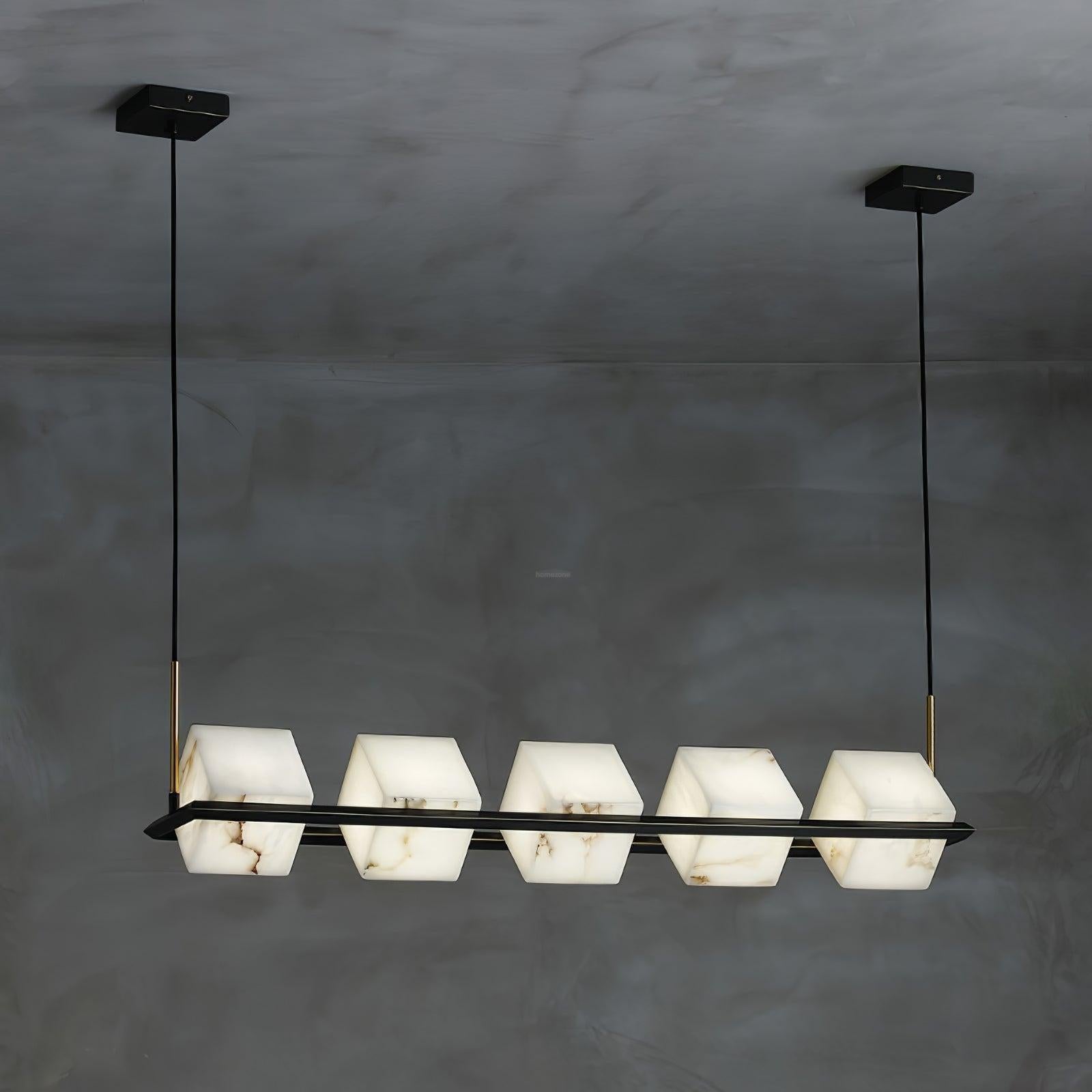 Alabaster Square Box Chandelier with 4/5/6/8/9 heads