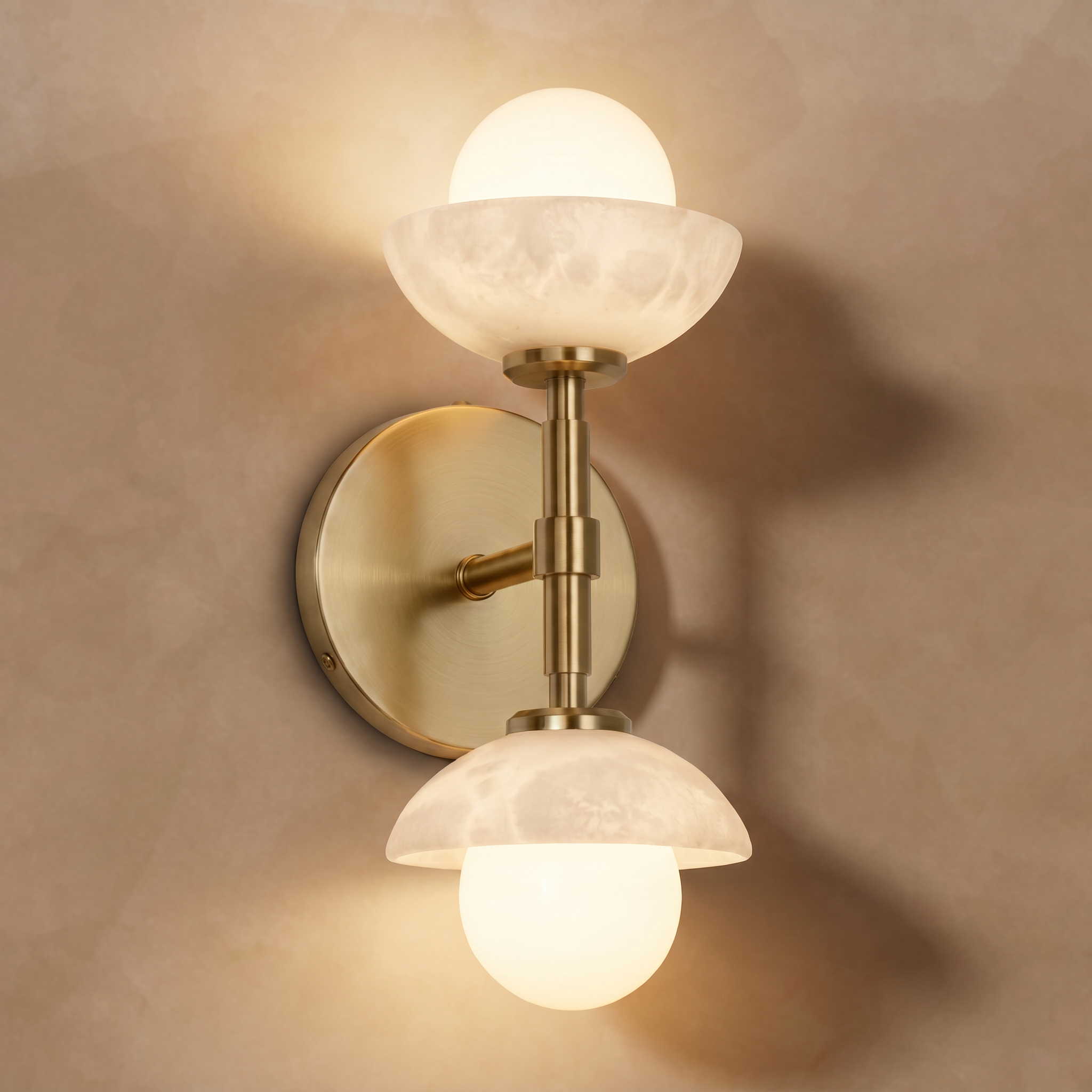 Alabaster Shade Greenwich Linear Wall Sconce