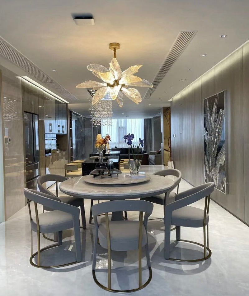 Creative Bionic Resin Leaves Chandelier