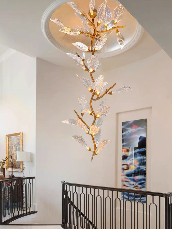 Creative Bionic Resin Leaves Chandelier