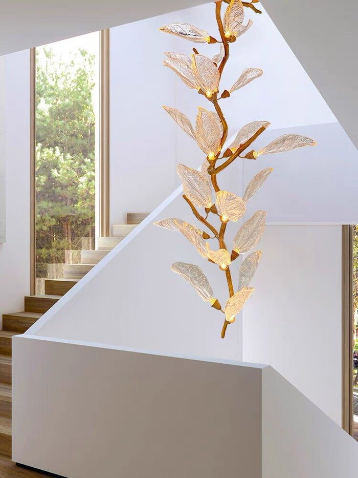Creative Bionic Resin Leaves Chandelier