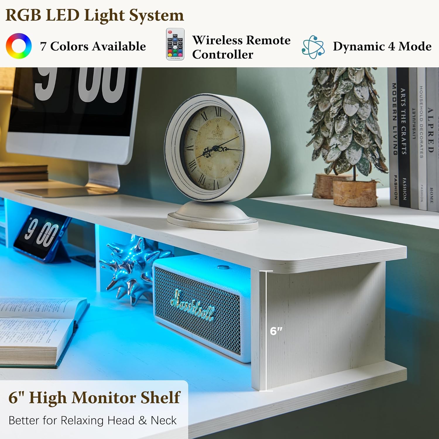 OKD 60" Electric Standing Desk with Keyboard Tray and Monitor Shelf