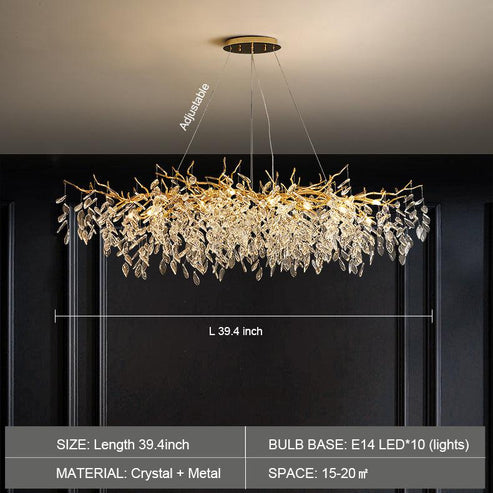 Albero Modern French-Style Branch Crystal Chandelier