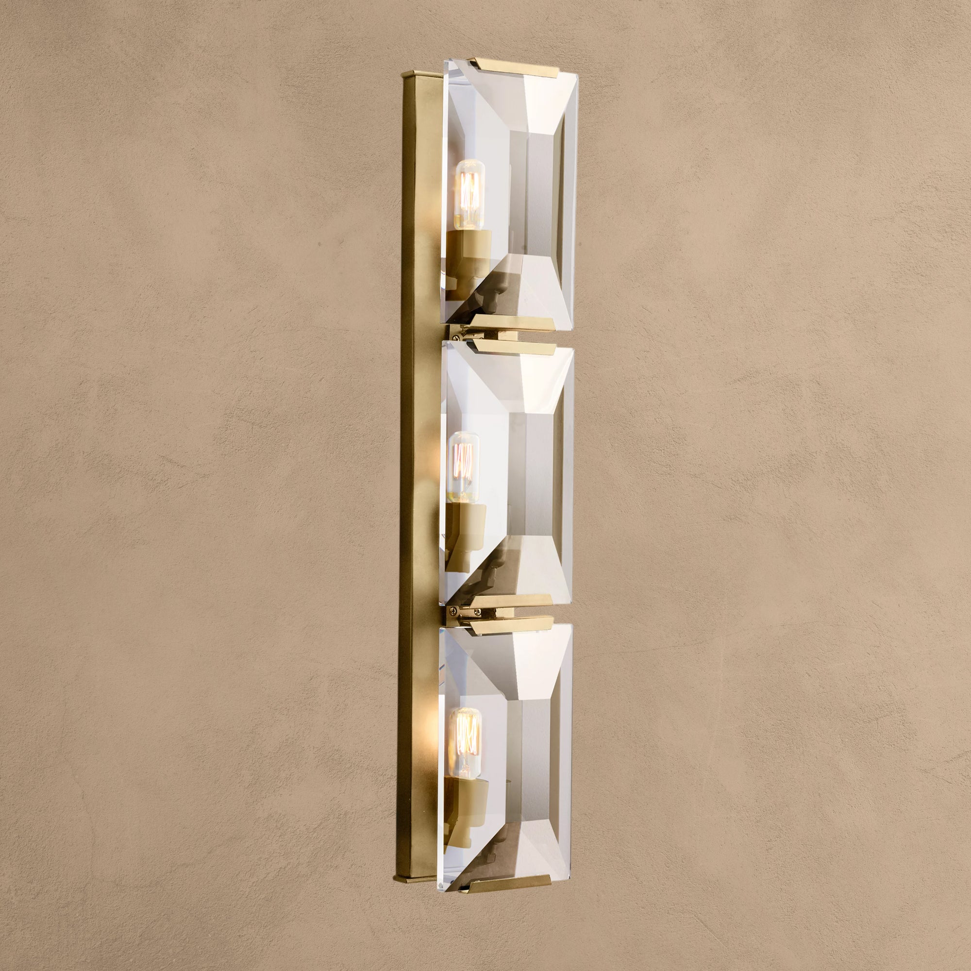 Harlew Crystal Triple Wall Lamp