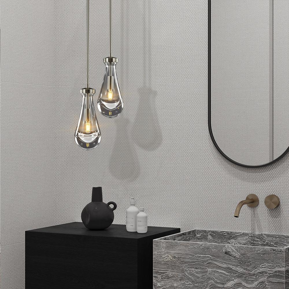 Raindrop Round Chandelier 2 Lights 5"D