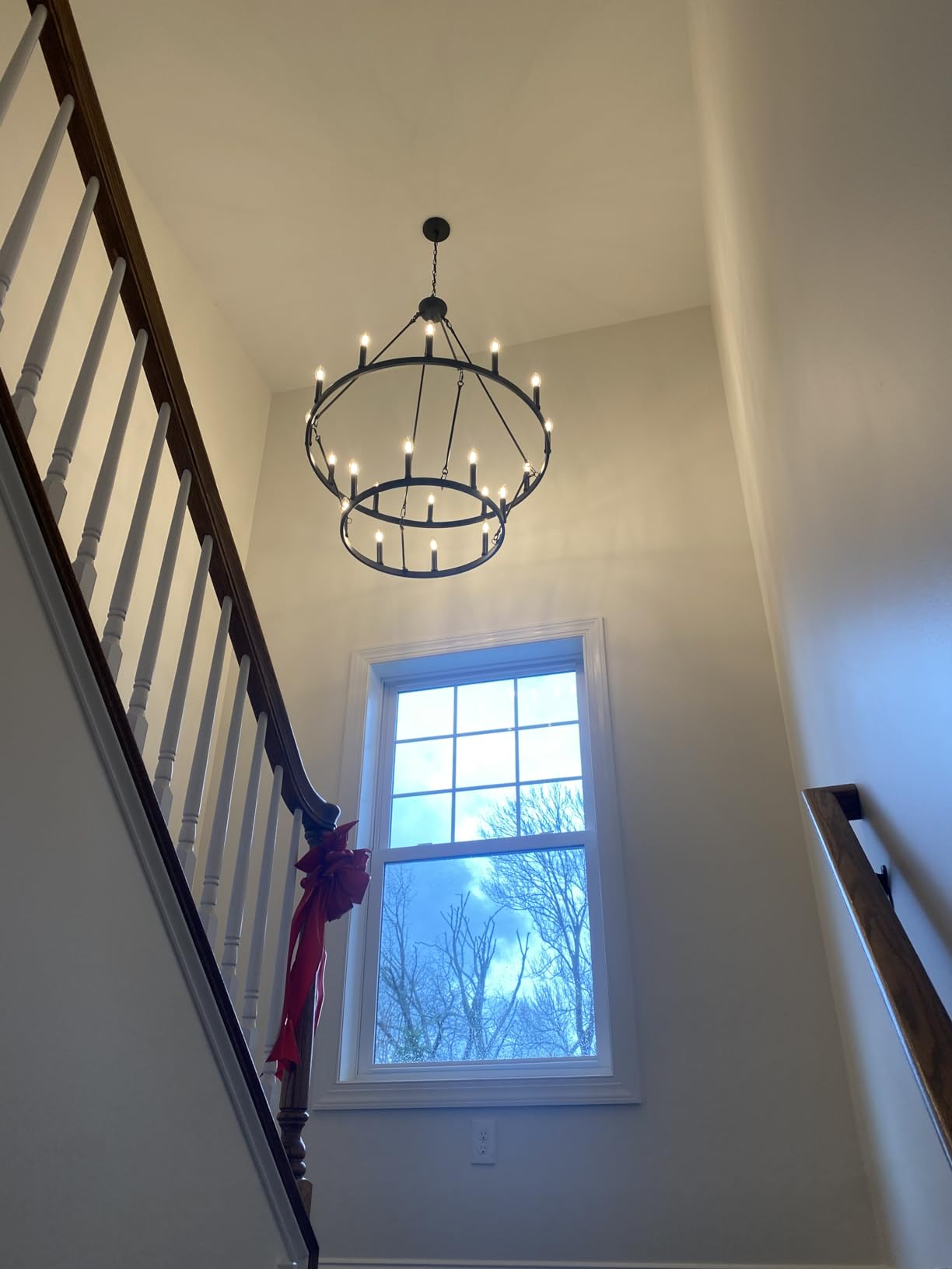 Celestine Vintage Filament Two-Tier Round Chandelier 71"