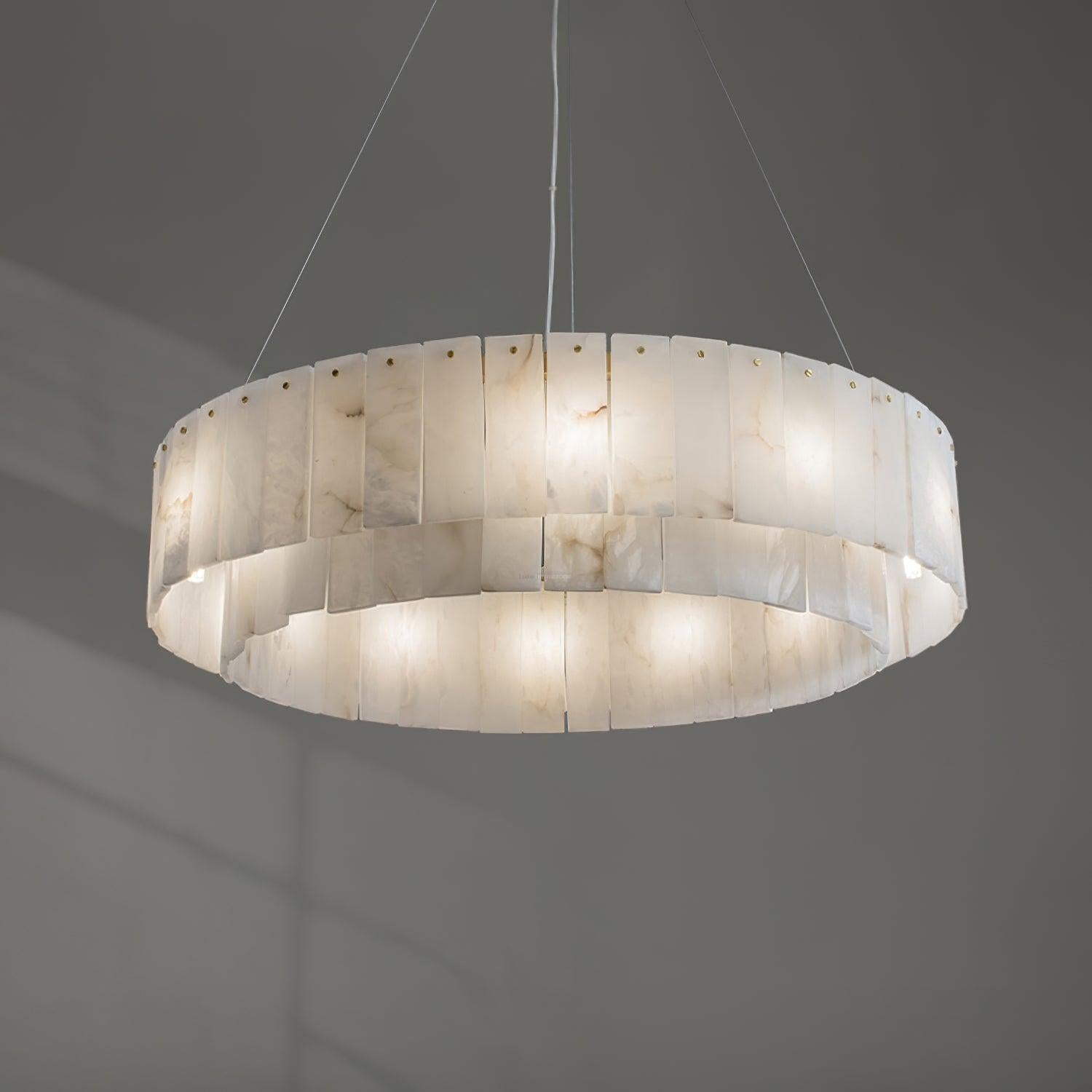 Rock Alabaster Chandelier 23.6" 31.4"