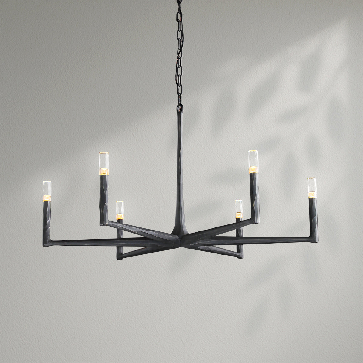 Thaddeos Forged Round Chandelier