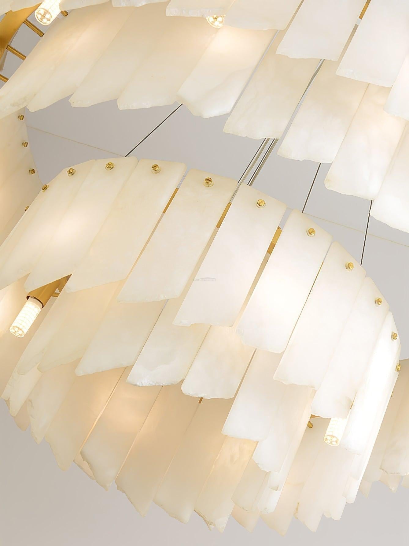 Alabaster Cascade Tiered Chandelier 27.6