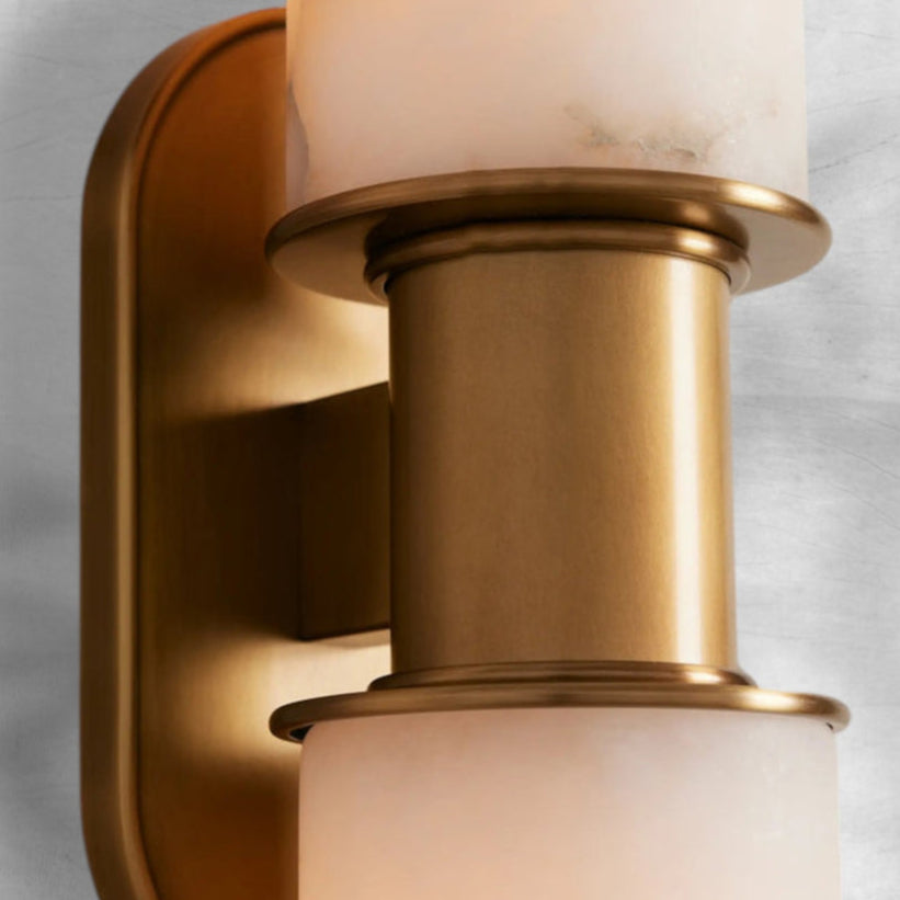 Harlien Alabaster 2-Light Wall Sconce