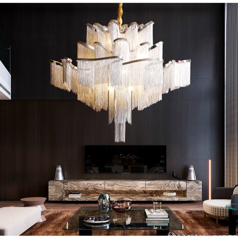Liz Luxury Flower Chain Chandelier
