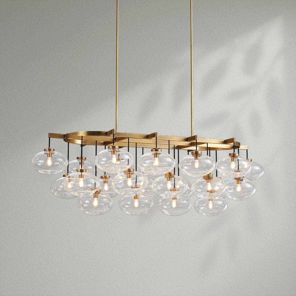 Cabrete Clear Glass Linear Chandelier