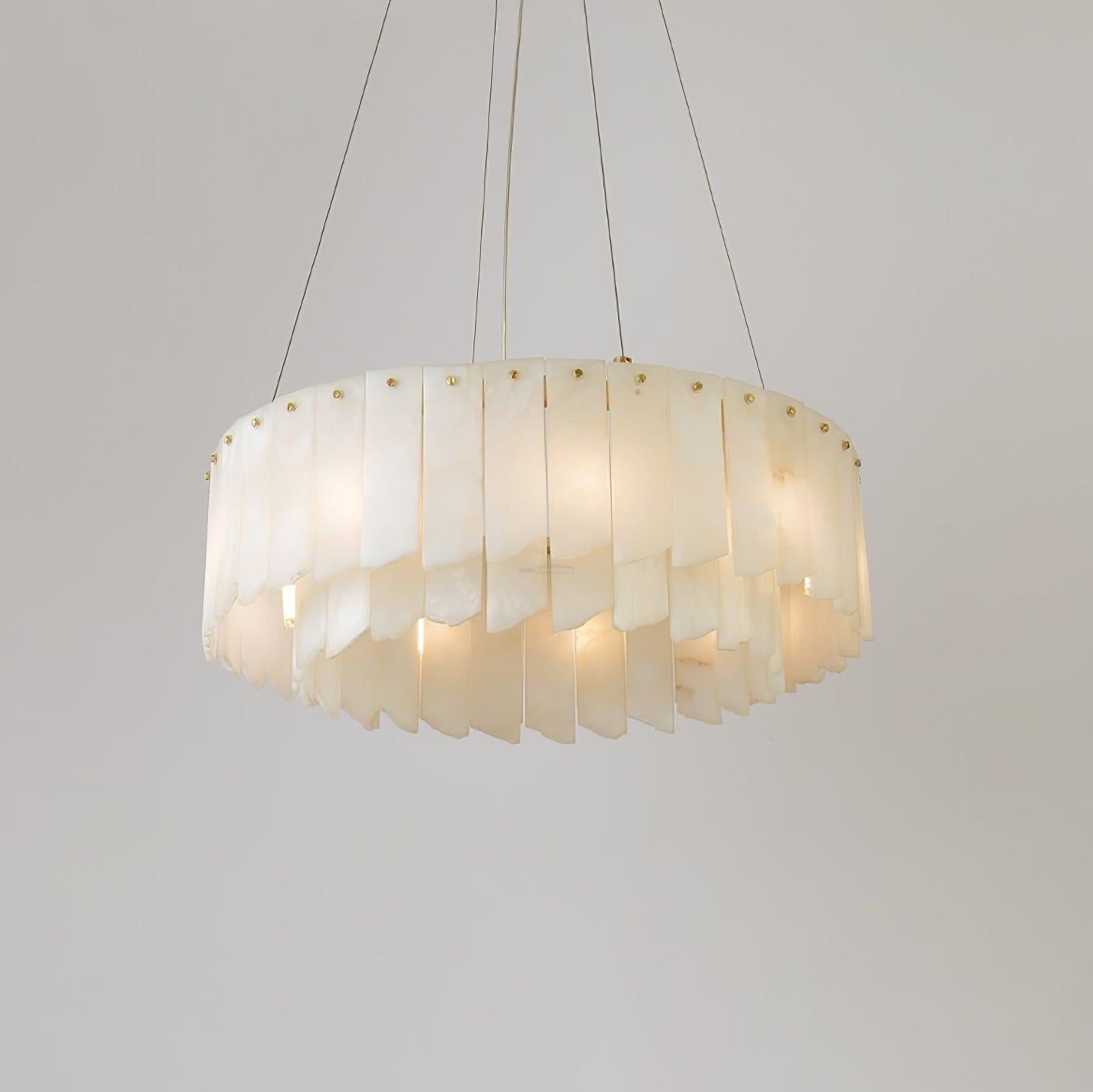 Alabaster Cascade Tiered Chandelier 27.6