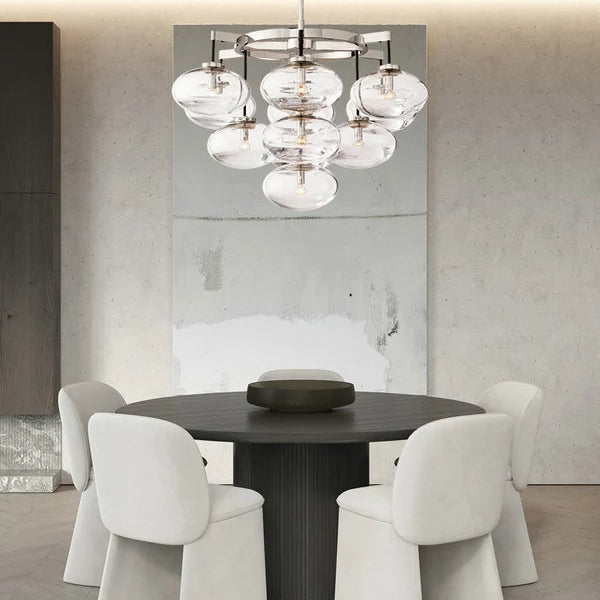 Cabrete Clear Glass Round Chandelier