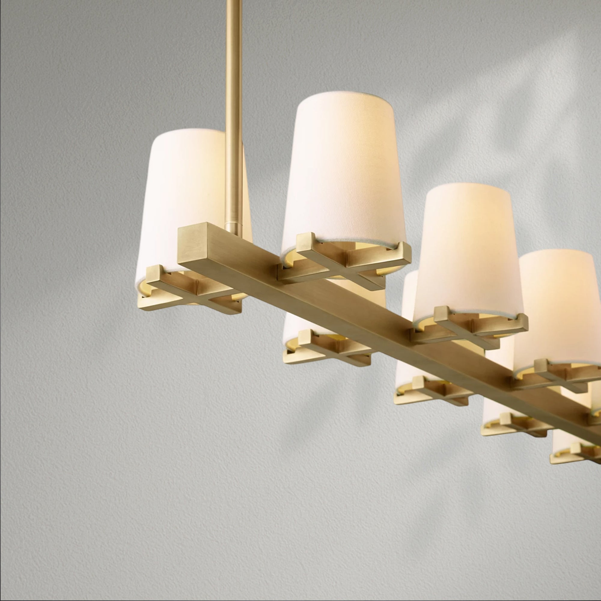 Pauillec Fabric Shade Linear Chandelier