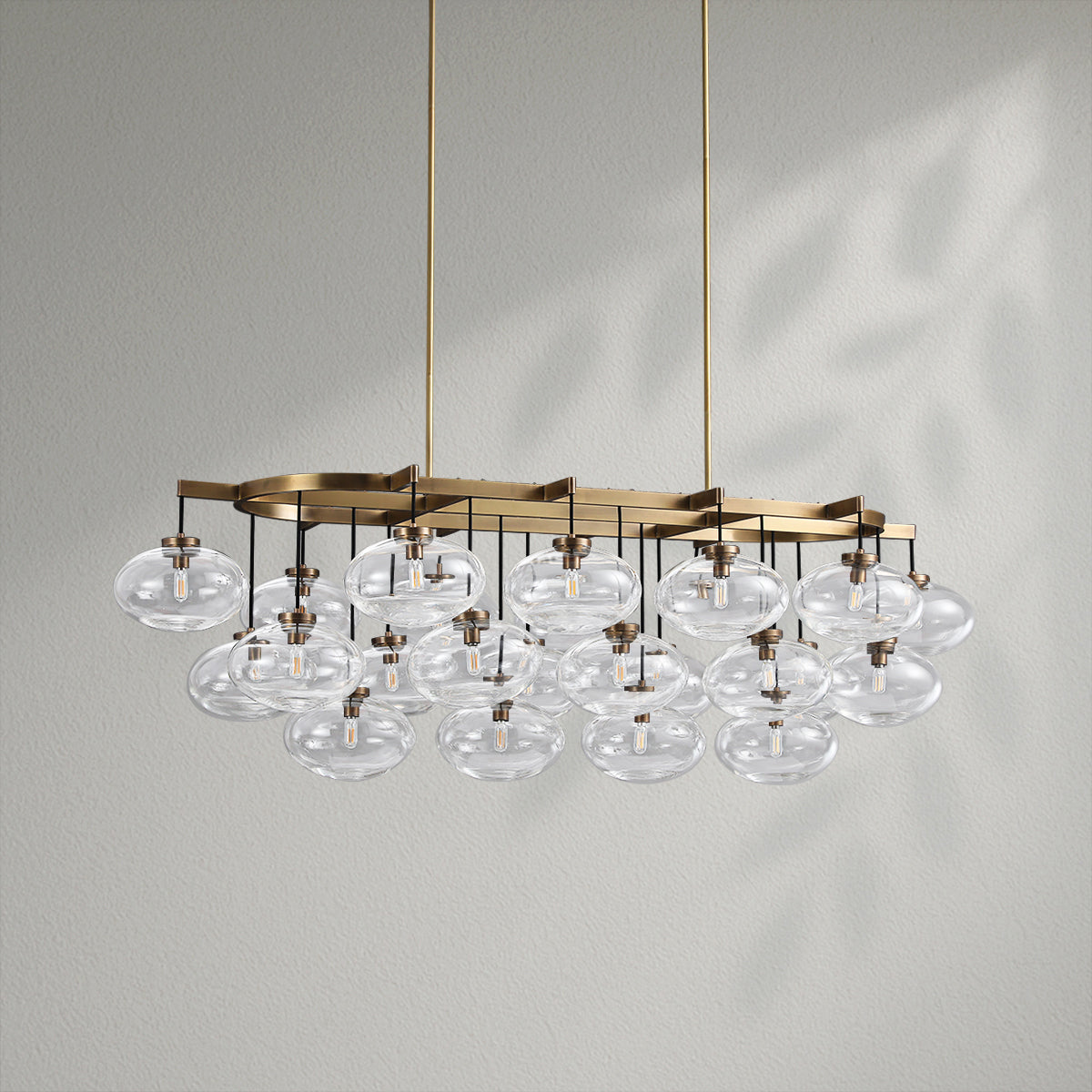 Cabrete Clear Glass Linear Chandelier