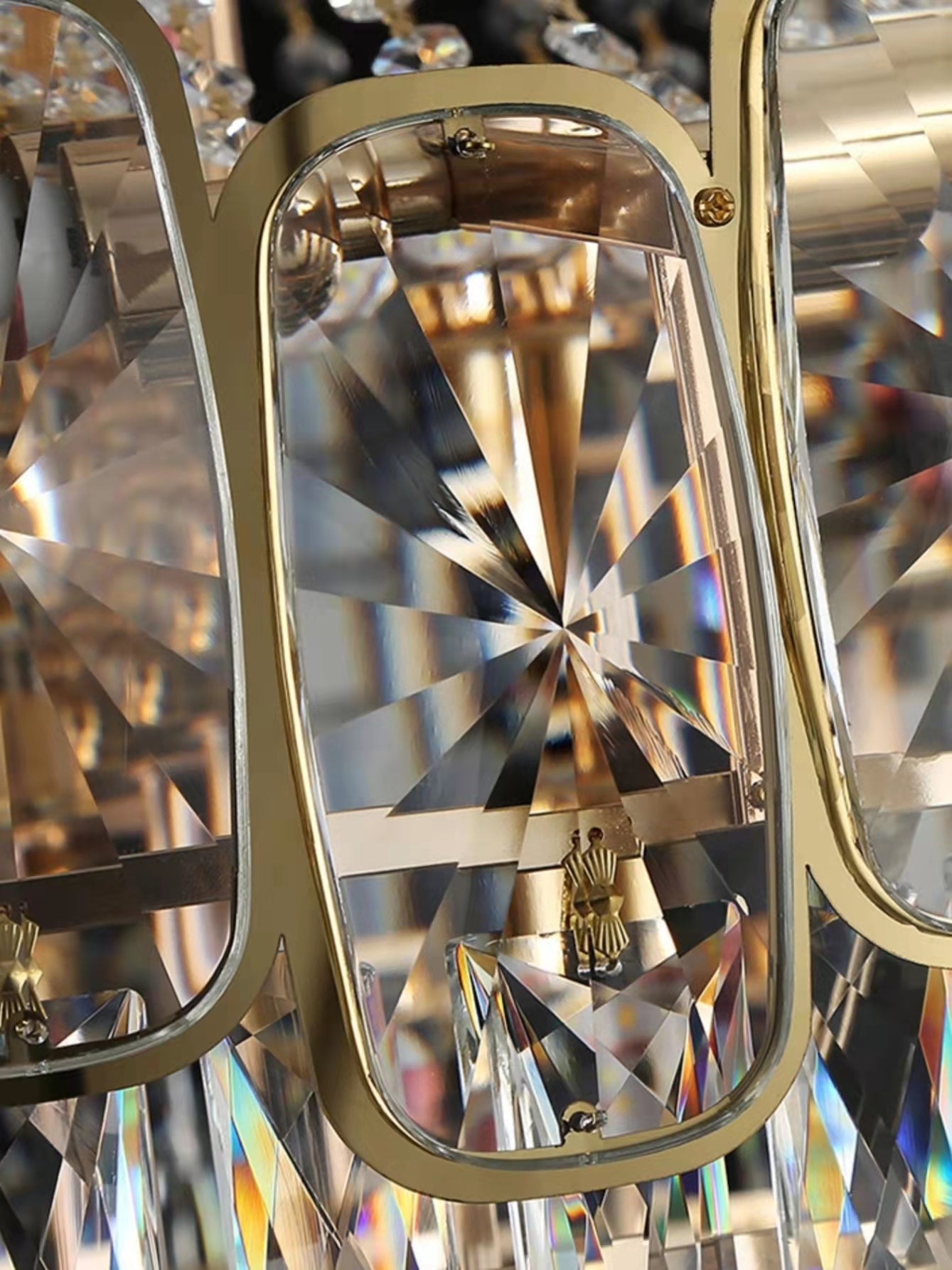 Luster Gaze Grand Lumina K9 Crystal Round Chandelier - Background Shot
