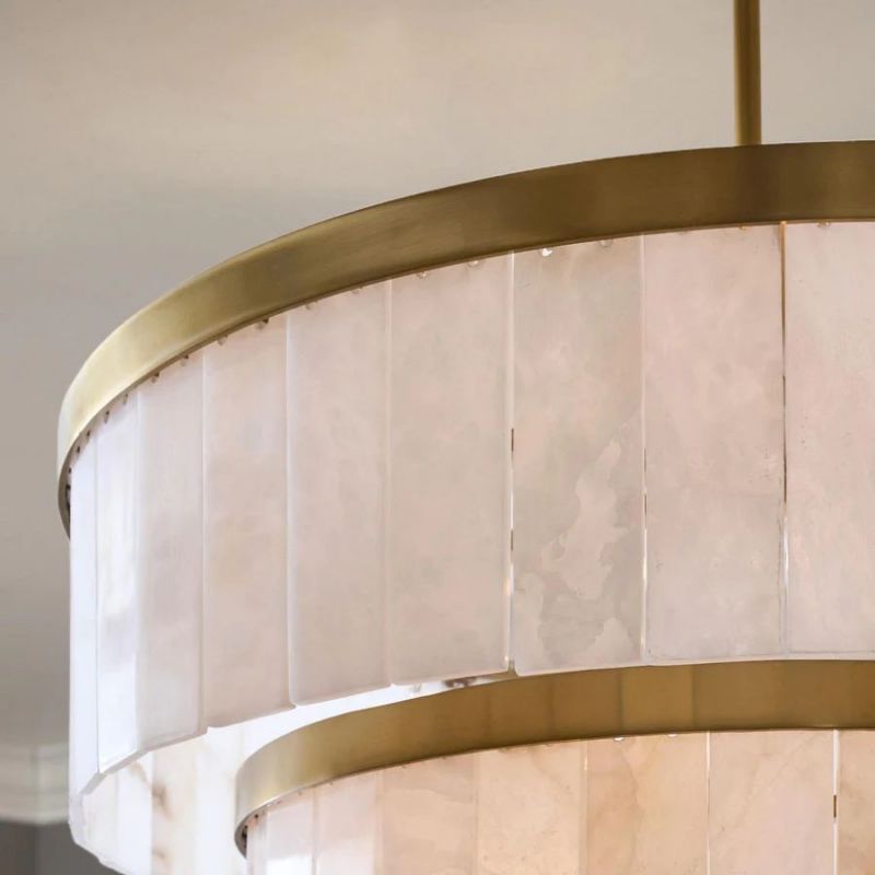 Round Alabaster 3 Tier Modern Chandelier,Living Room Chandelier chandelier for bedroom,chandelier for dining room,chandelier for stairways,chandelier for foyer,chandelier for bathrooms,chandelier for living room Luster Gaze