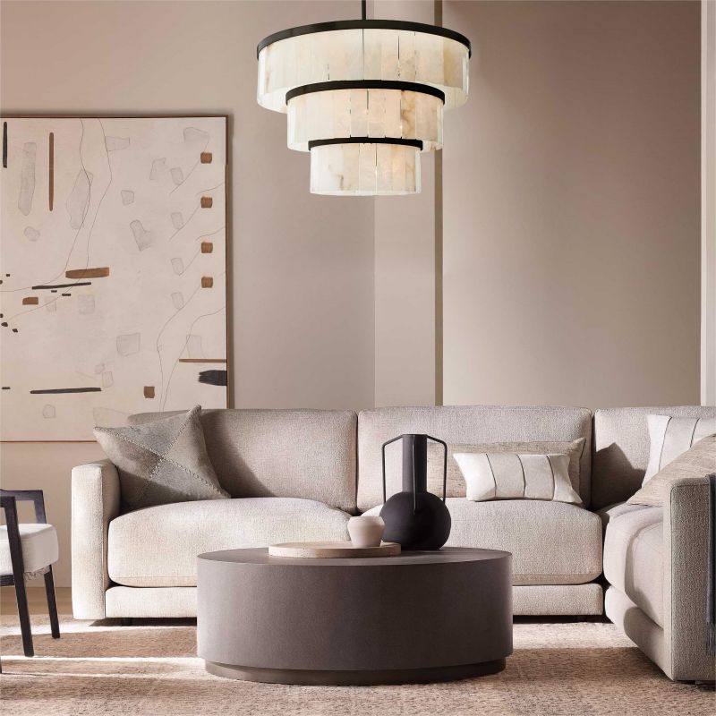Round Alabaster 3 Tier Modern Chandelier,Living Room Chandelier chandelier for bedroom,chandelier for dining room,chandelier for stairways,chandelier for foyer,chandelier for bathrooms,chandelier for living room Luster Gaze