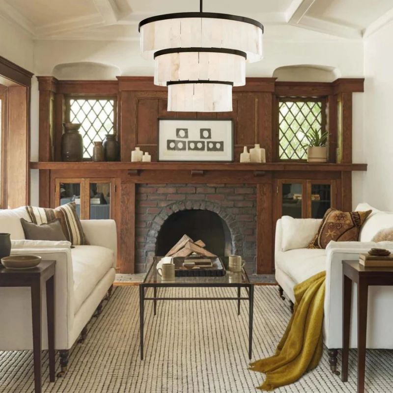 Round Alabaster 3 Tier Modern Chandelier,Living Room Chandelier chandelier for bedroom,chandelier for dining room,chandelier for stairways,chandelier for foyer,chandelier for bathrooms,chandelier for living room Luster Gaze