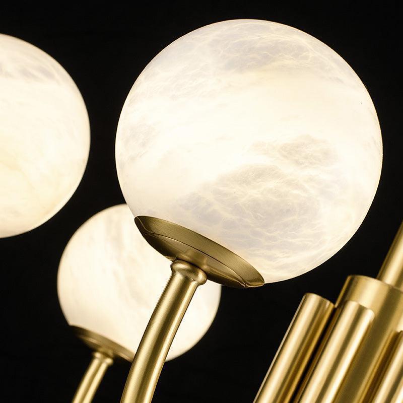 Alabaster Anne Brass Art Chandelier
