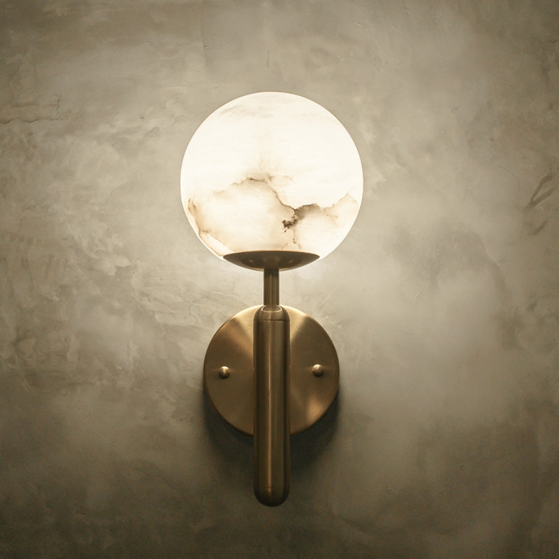 Savin Modern Alabaster Global Wall Light for Bedroom, Living Room wall sconce for bedroom,wall sconce for dining room,wall sconce for stairways,wall sconce for foyer,wall sconce for bathrooms,wall sconce for kitchen,wall sconce for living room Luster Gaze