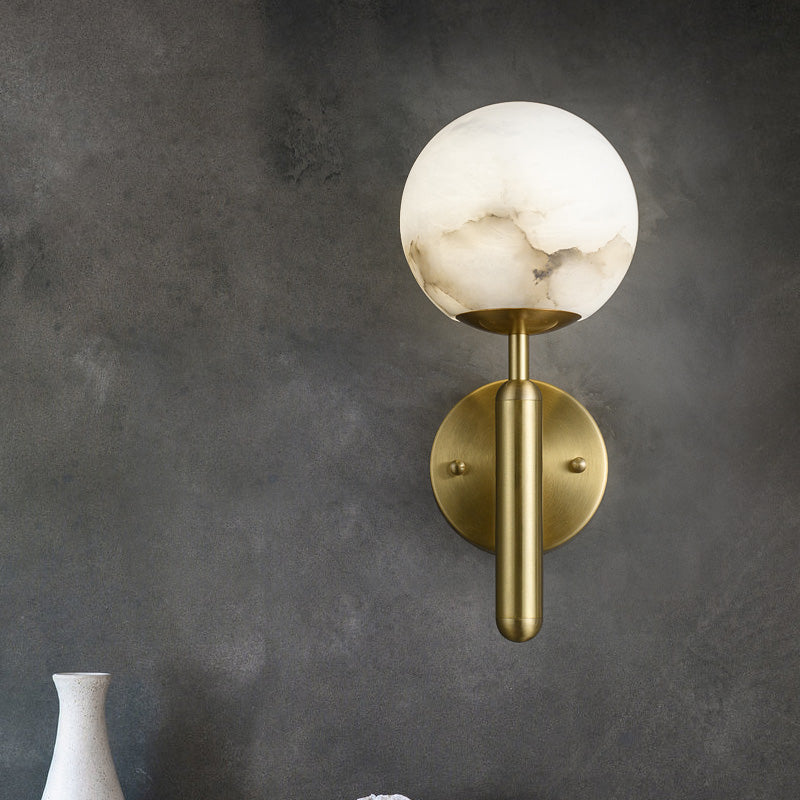 Savin Modern Alabaster Global Wall Light for Bedroom, Living Room wall sconce for bedroom,wall sconce for dining room,wall sconce for stairways,wall sconce for foyer,wall sconce for bathrooms,wall sconce for kitchen,wall sconce for living room Luster Gaze