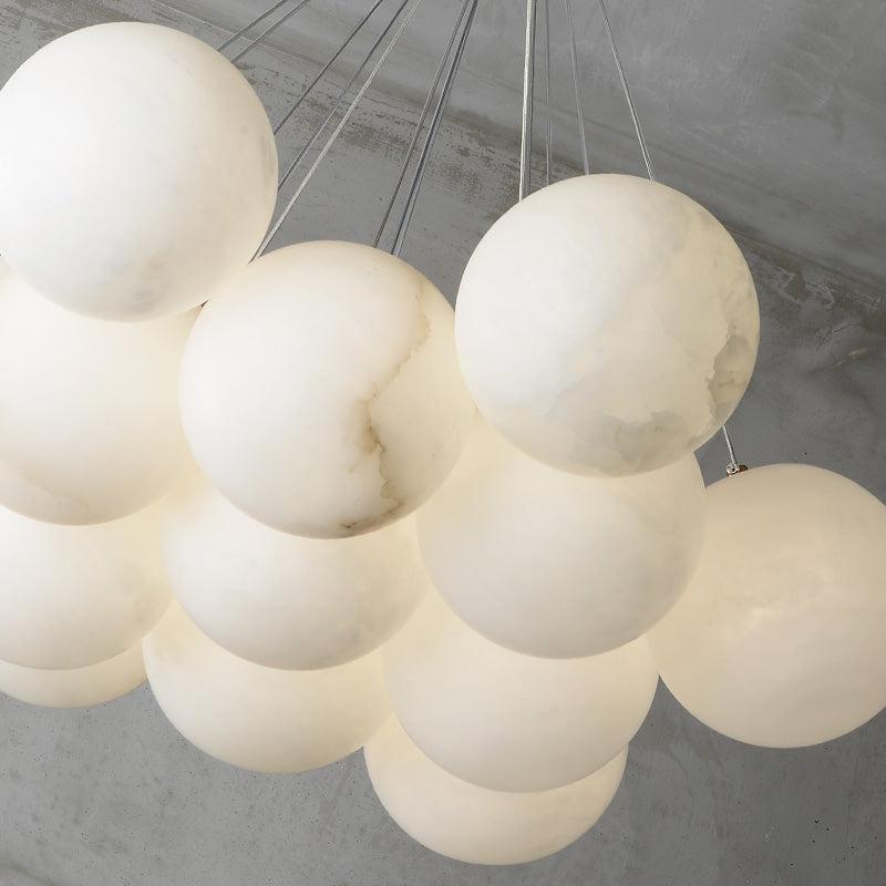 Alabaster Anne Globe Art Pendant Light