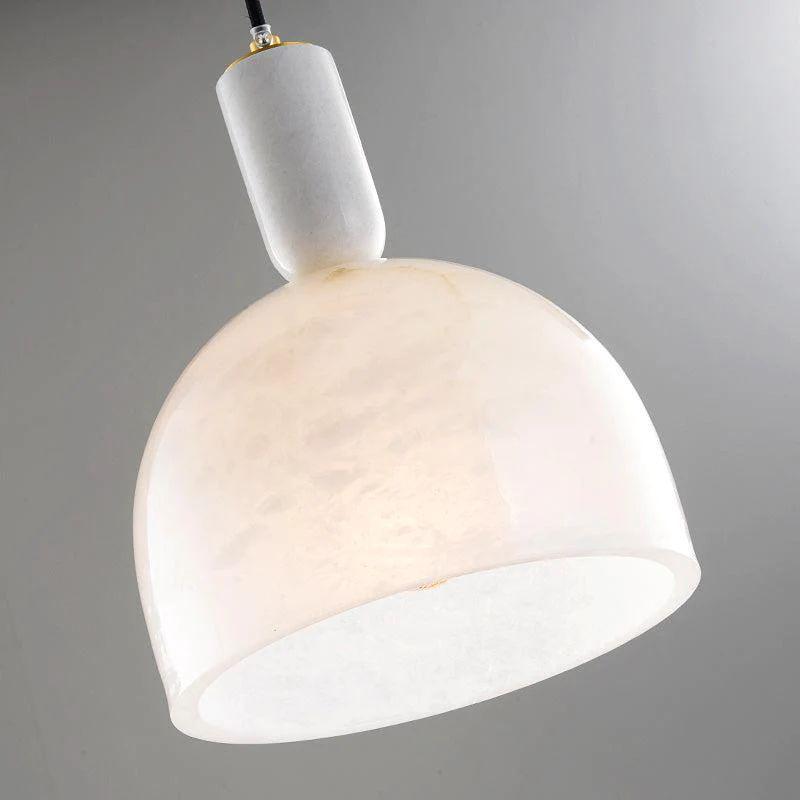 Alabaster Simple Bedside Pendant Light