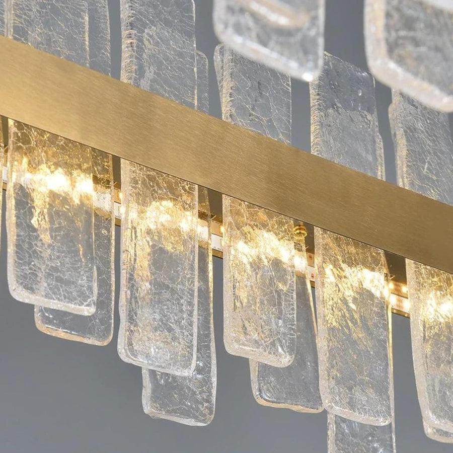 Luster Gaze Radiant Prism Rectangular Chandelier - Background Shot