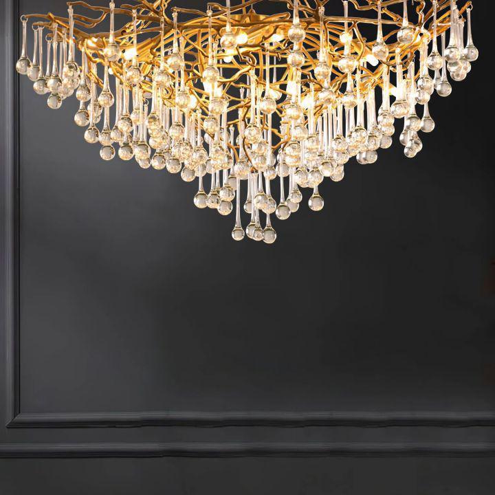Luster Gaze Verdant Branching Crystal Chandelier - Background Shot