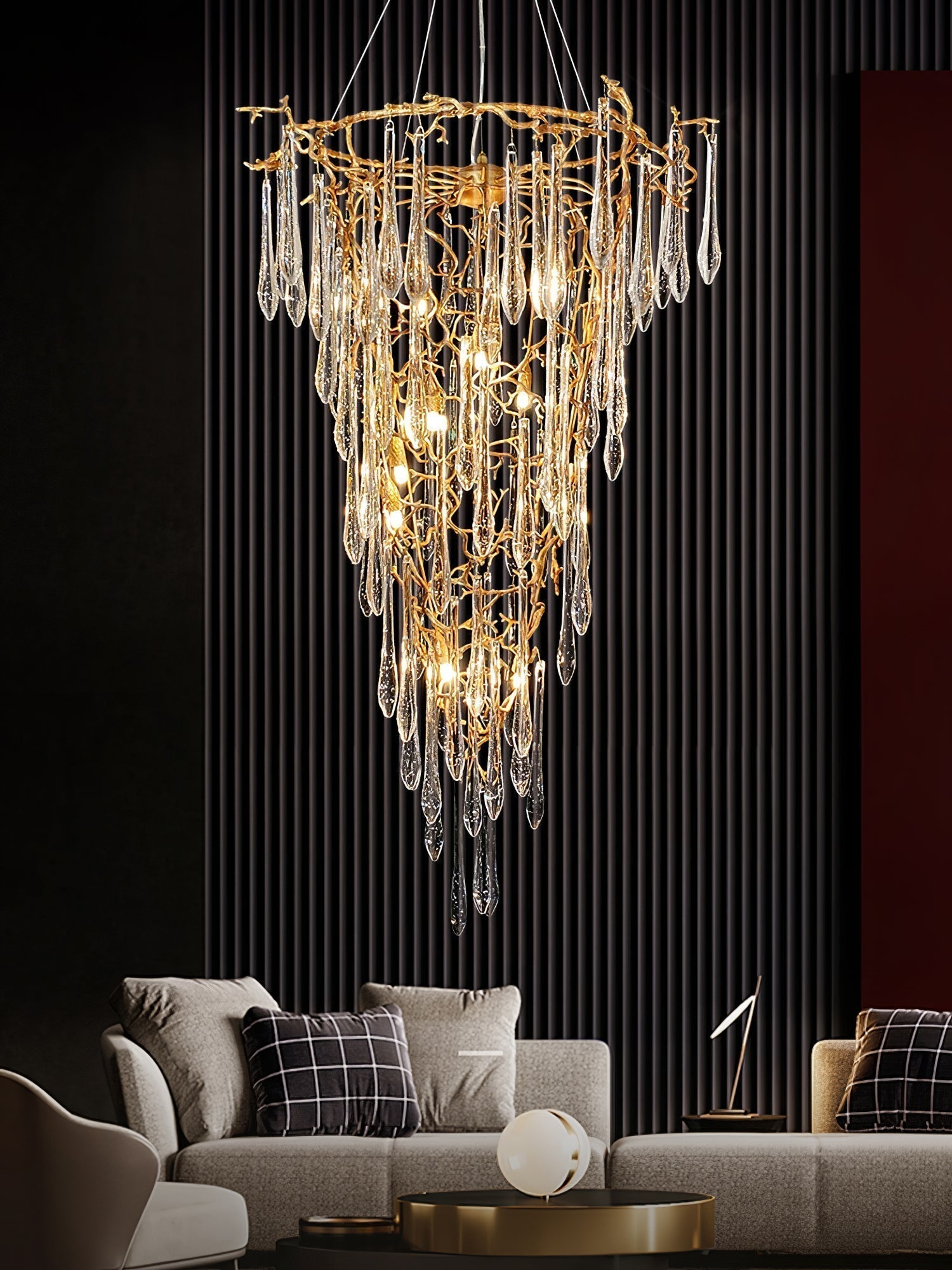 Branch Aqua Parable Chandeliers