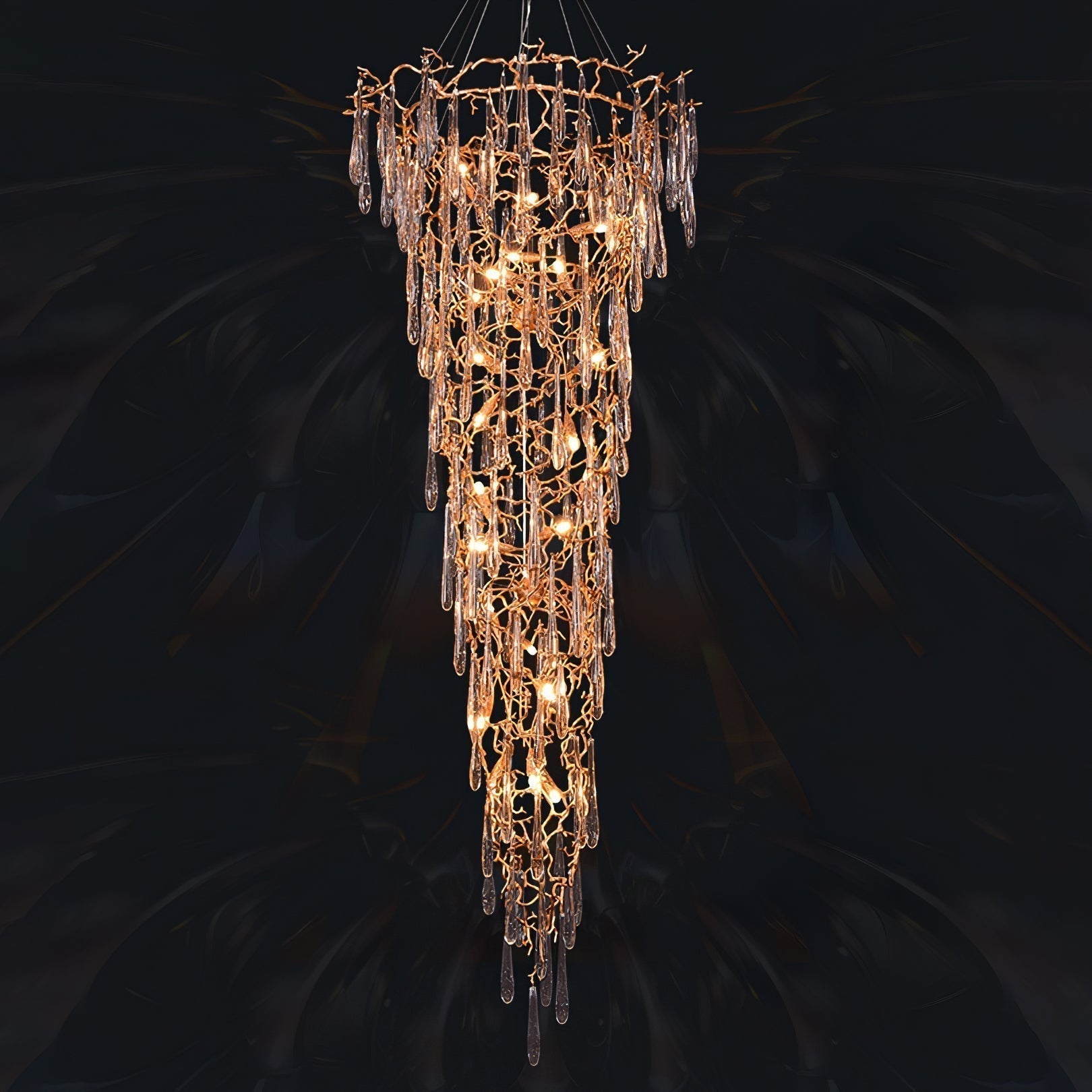 Branch Aqua Parable Chandeliers