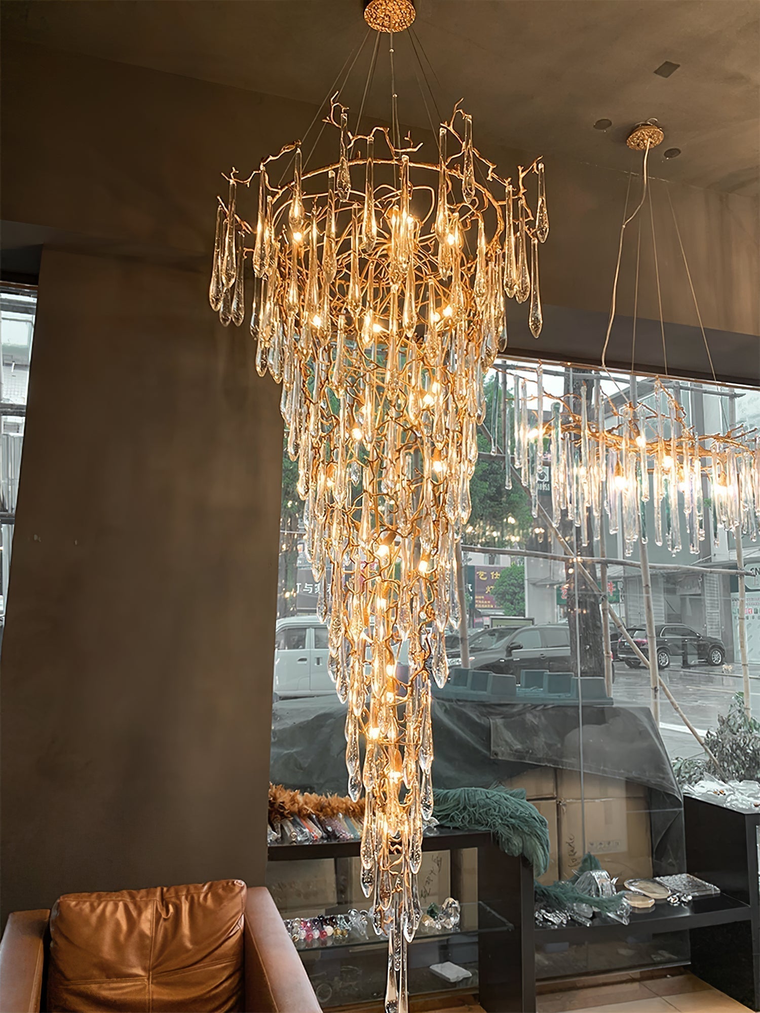 Branch Aqua Parable Chandeliers