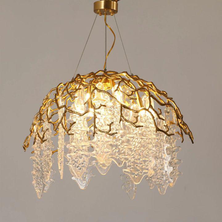 Luster Gaze Verdant Canopy Brass Chandelier - Background Shot