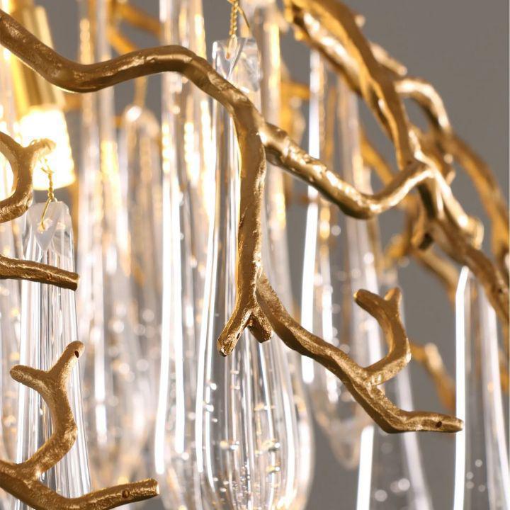 Luster Gaze Verdant Canopy Brass Chandelier - Background Shot