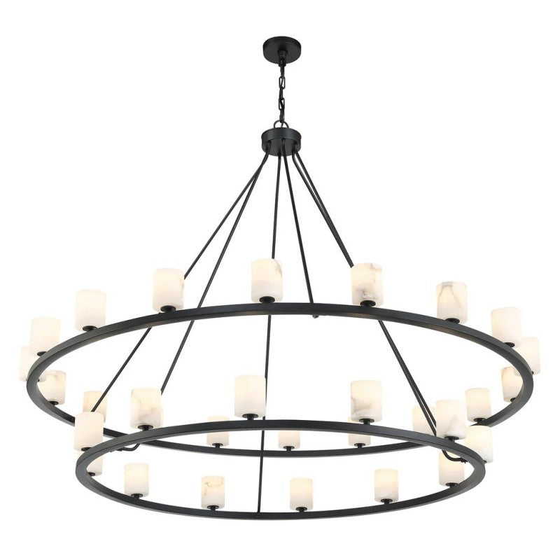 Agron 30 Light Alabaster Chandelier - Luster Gaze