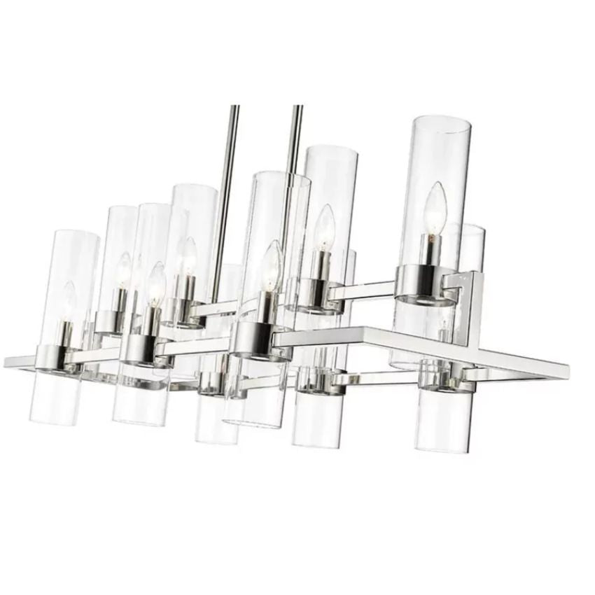Luster Gaze Brio Rectangle Chandelier 43" - Background Shot