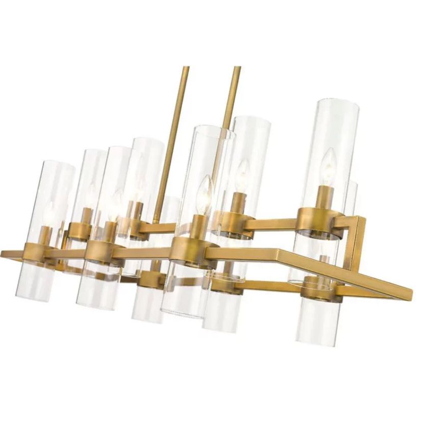 Luster Gaze Brio Rectangle Chandelier 43" - Background Shot