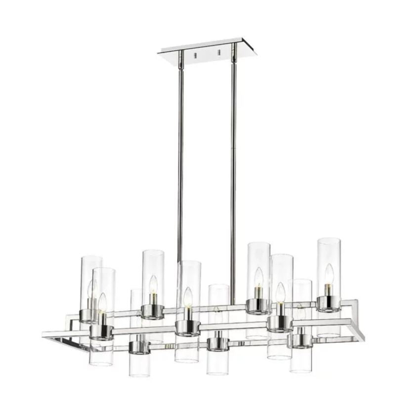 Luster Gaze Brio Rectangle Chandelier 43" - Background Shot