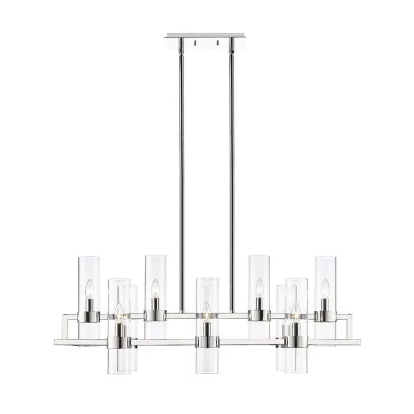 Luster Gaze Brio Rectangle Chandelier 43" - Background Shot