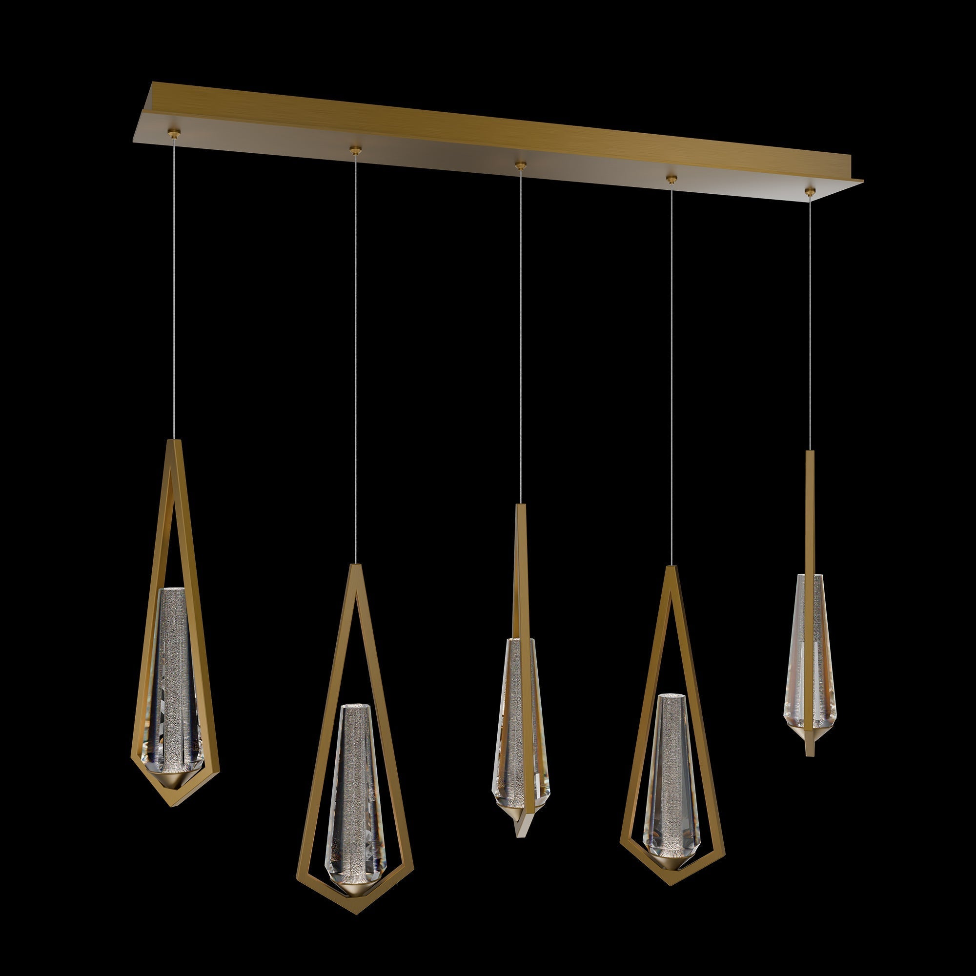 Luster Gaze Radiant Prism Linear Chandelier 5 Light - Background Shot