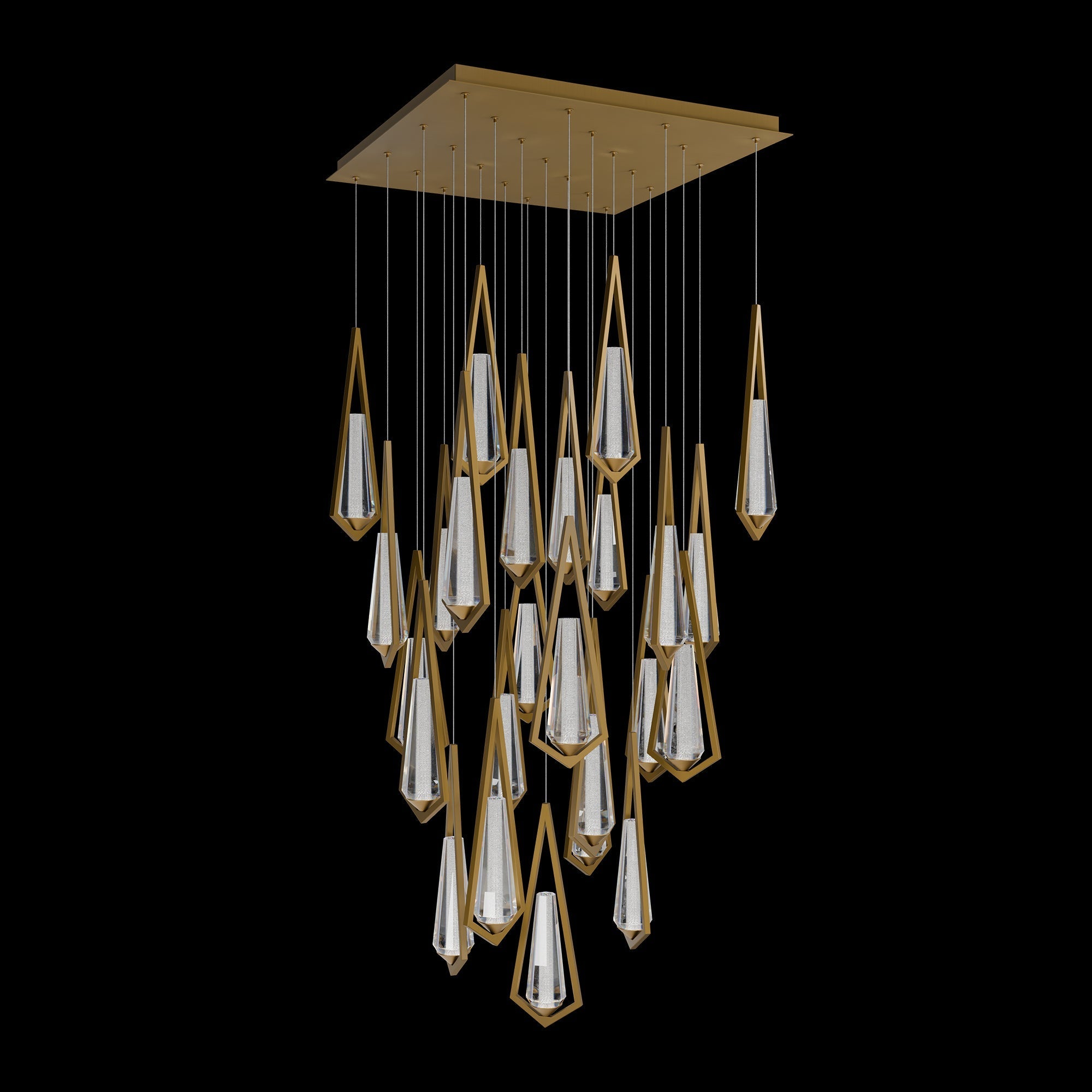 Luster Gaze Radiant Cascade 25-Light Linear Chandelier - Background Shot